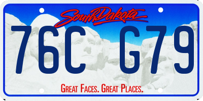 SD license plate 76CG79
