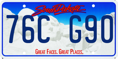 SD license plate 76CG90
