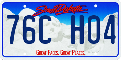 SD license plate 76CH04