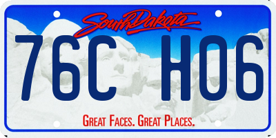 SD license plate 76CH06