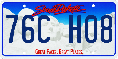 SD license plate 76CH08