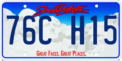 SD license plate 76CH15