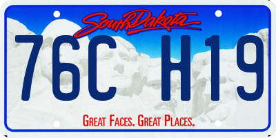 SD license plate 76CH19