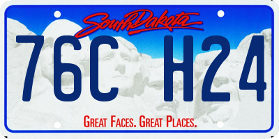 SD license plate 76CH24