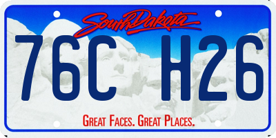 SD license plate 76CH26