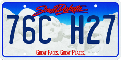 SD license plate 76CH27