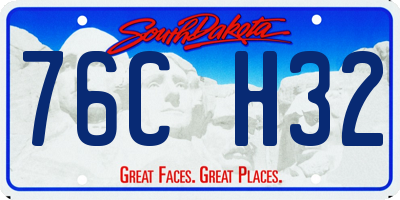 SD license plate 76CH32