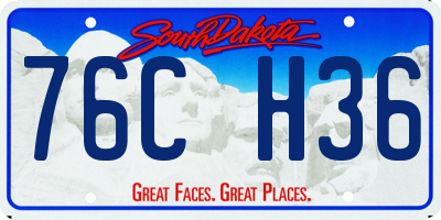 SD license plate 76CH36