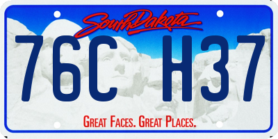 SD license plate 76CH37