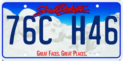 SD license plate 76CH46