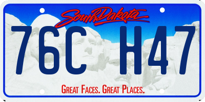 SD license plate 76CH47