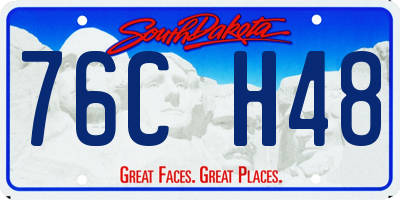 SD license plate 76CH48