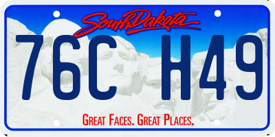 SD license plate 76CH49