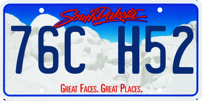 SD license plate 76CH52