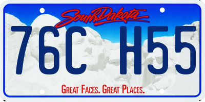 SD license plate 76CH55
