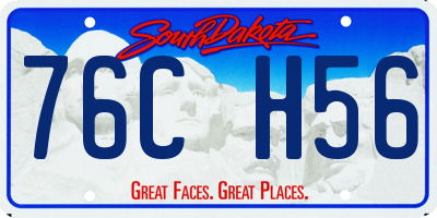 SD license plate 76CH56