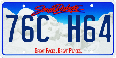SD license plate 76CH64
