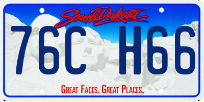 SD license plate 76CH66