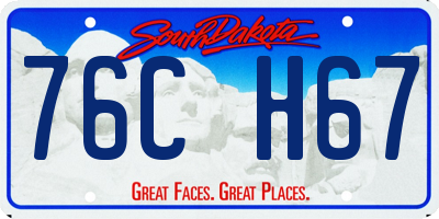 SD license plate 76CH67