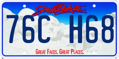 SD license plate 76CH68