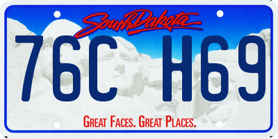 SD license plate 76CH69