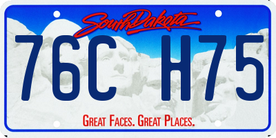 SD license plate 76CH75