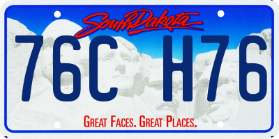 SD license plate 76CH76