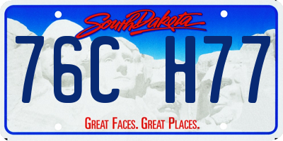 SD license plate 76CH77