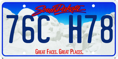 SD license plate 76CH78