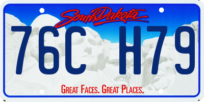 SD license plate 76CH79