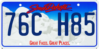 SD license plate 76CH85
