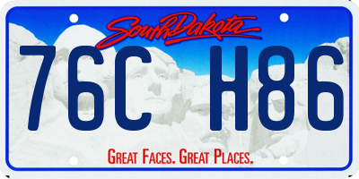 SD license plate 76CH86