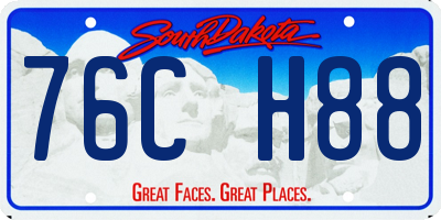 SD license plate 76CH88
