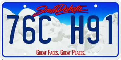 SD license plate 76CH91