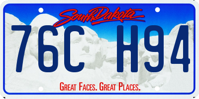 SD license plate 76CH94