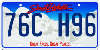 SD license plate 76CH96