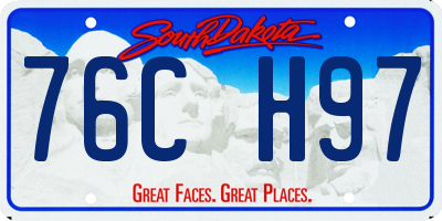 SD license plate 76CH97
