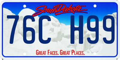 SD license plate 76CH99