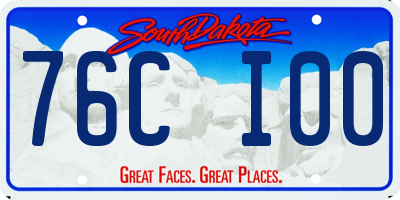 SD license plate 76CI00
