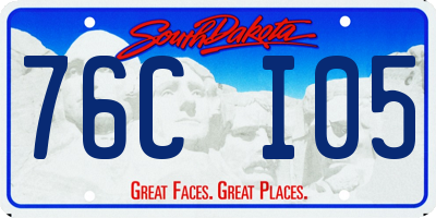 SD license plate 76CI05