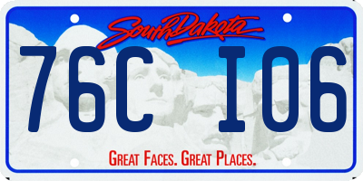 SD license plate 76CI06