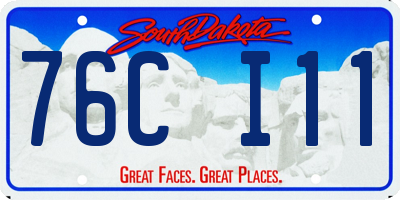 SD license plate 76CI11