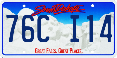 SD license plate 76CI14
