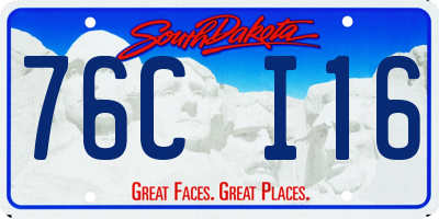 SD license plate 76CI16