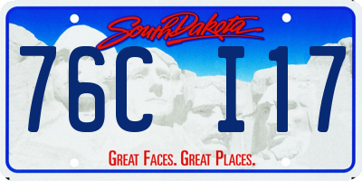 SD license plate 76CI17