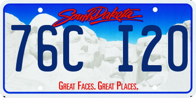 SD license plate 76CI20