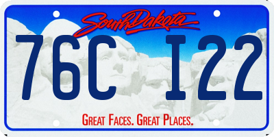 SD license plate 76CI22