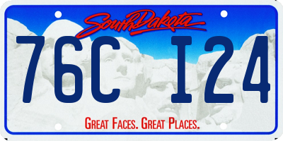 SD license plate 76CI24