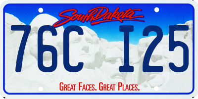 SD license plate 76CI25