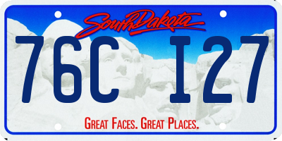 SD license plate 76CI27